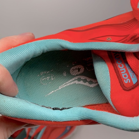 Saucony Kinvara 5 Coral Blue Womens Sneakers - Picture 9 of 10